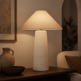 Remy Ceramic Lamp Small — warm evening lifestyle