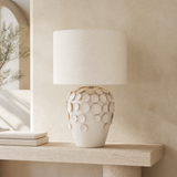 Rickett Ceramic Table Lamp Cream — premium Mediterranean lifestyle