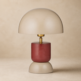 Rio Metal Lamp Taupe/Russet — Elara beige studio