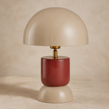 Rio Metal Lamp Taupe/Russet — real metal, lacquer and brass detail