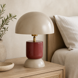 Rio Metal Lamp Taupe/Russet — alternate bedroom angle