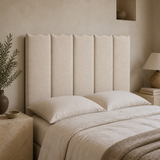 Alternate angle of Riviera Queen upholstered bedhead