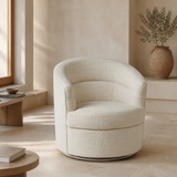 Riviera swivel accent chair in a premium Mediterranean living room