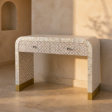Salerno console in a warm evening interior