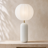 Shelton Ceramic Lamp White in a premium Mediterranean interior
