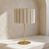 Sombra Gold Natural table lamp from an alternate architectural angle