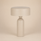 Sombra warm stone lamp in an Elara beige studio