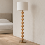 Taylor Wood Look Floor Lamp Natural — alternate bedroom angle