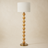 Taylor Wood Look Floor Lamp Natural — Elara beige studio