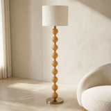 Taylor Wood Look Floor Lamp Natural — premium Mediterranean lifestyle