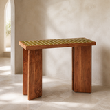 Tegola Tile-Top Console Table — premium Mediterranean lifestyle
