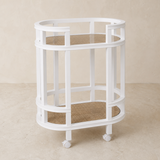 Tesa bar cart in a warm beige Elara studio