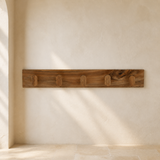 Tessa wooden five-peg wall rail — premium lifestyle