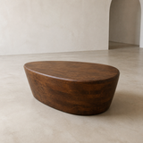 The Arlo Curved Coffee Table rear three-quarter view