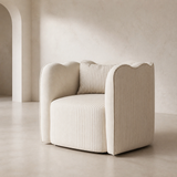 The Brighton Stripe Armchair alternate three-quarter view