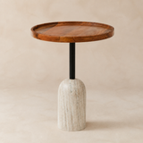 Tivoli side table in a warm beige studio