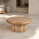 Tivoli solid oak coffee table in a premium Mediterranean interior