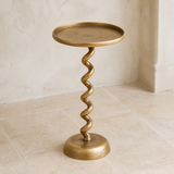 Alternate angle of the Torino twisted iron side table