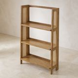 Elevated angle of the Trieste timber and cane shelf