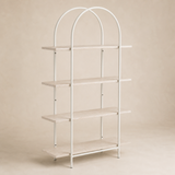 Umbria four-shelf double-arched unit in a warm beige studio