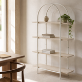 Umbria four-shelf double-arched unit in a minimal home office