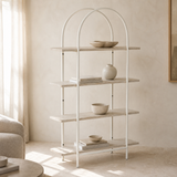 Umbria four-shelf double-arched unit in a Mediterranean living room