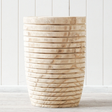 Balicasag Island Timber Stool Natural Paulownia Wood - My Home Design Australia