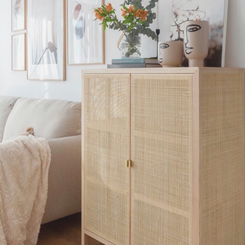 Camel Ratan Cabinet Living Room & Bedroom (6838974054582)