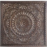 Erawan Falls Carved Wood Panel & Bed Headboard