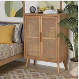 Flamingo Wood Rattan Cabinet (6839041065142)