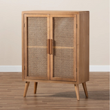 Flamingo Wood Rattan Cabinet (6839041065142)