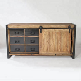 Industrial Railway Sideboard Cabinet With Drawers (7010550907062)