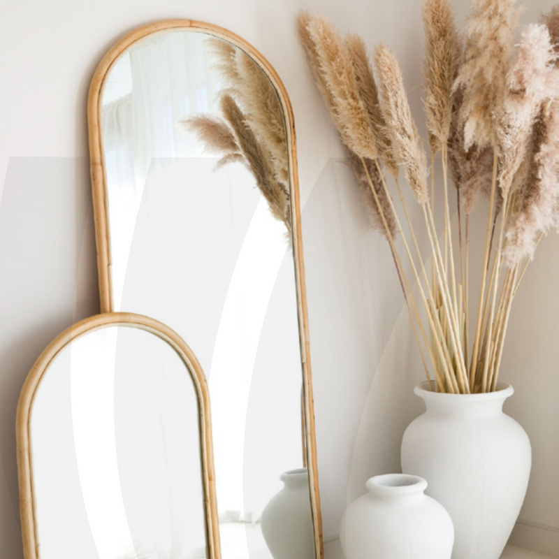 Madagascar Rattan Arch Mirror