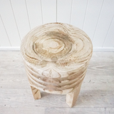 Okada Manila Timber Stool Natural back view - My Home Design Australia