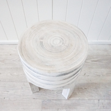 Okada Manila Timber Stool White Wash
