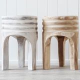 Okada Manila Timber Stool White Wash