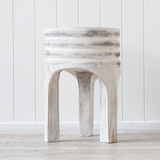 Okada Manila Timber Stool White Wash