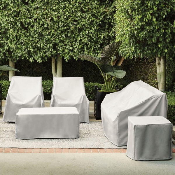 White Waterproof Outdoor Sofa Cover - Deep Ocean Outdoor Coffee Table