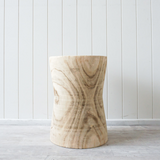 Raja Ampat Timber Stool Rustic Blaze Natural Wood - My Home Design Australia