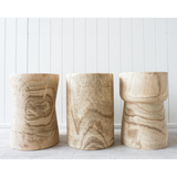 Raja Ampat Timber Stool Rustic Blaze side view - My Home Design AU