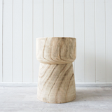 Raja Ampat Timber Stool - Rustic Bark