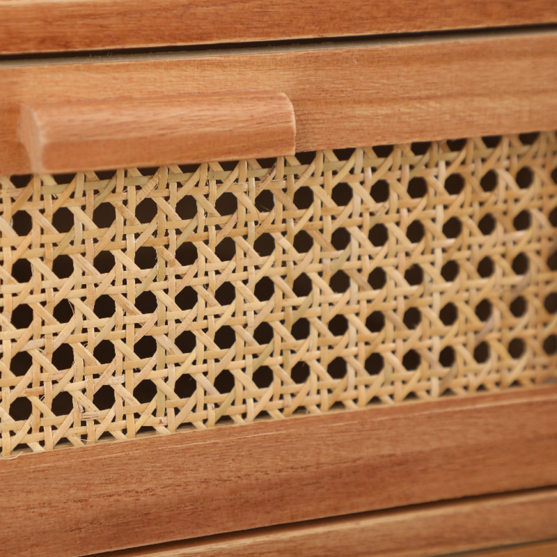 Seashell Rattan Bed Side Table (6839072653494)
