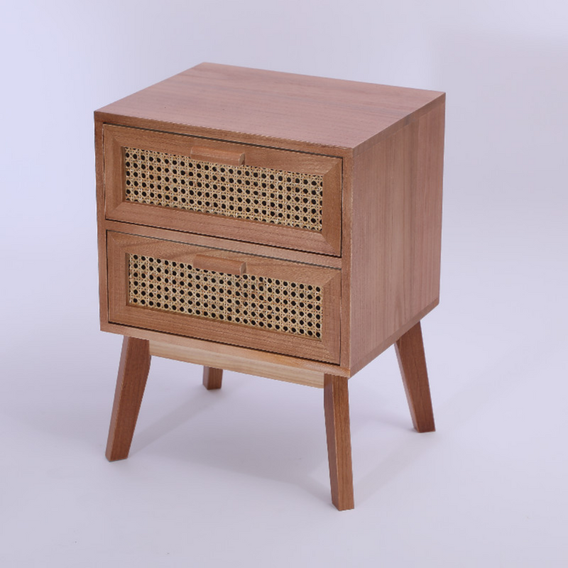 Seashell Rattan Bed Side Table (6839072653494)