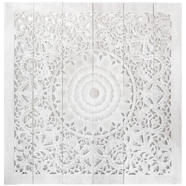 Similan Islands Carved Wood Panel & Bed Headboard