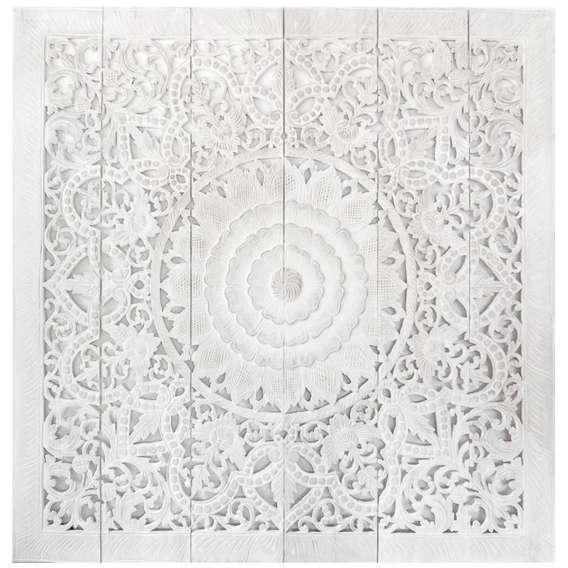 Similan Islands Carved Wood Panel & Bed Headboard