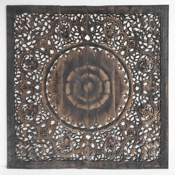 Similan Islands Carved Wood Panel & Bed Headboard