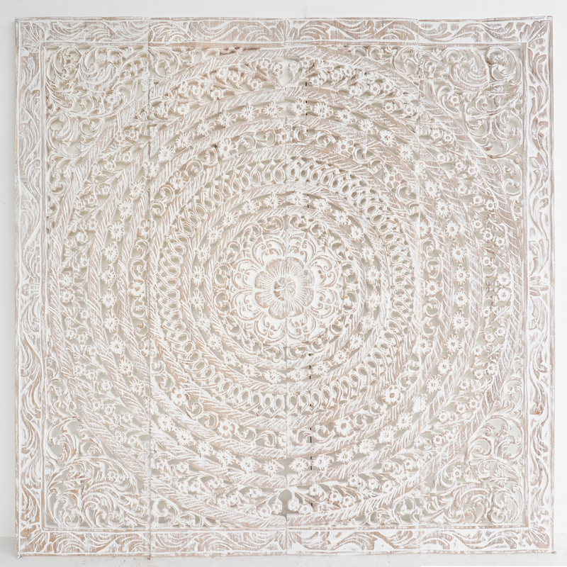 Ti Lo Su WaterfallCarved Wood Panel & Bed Headboard