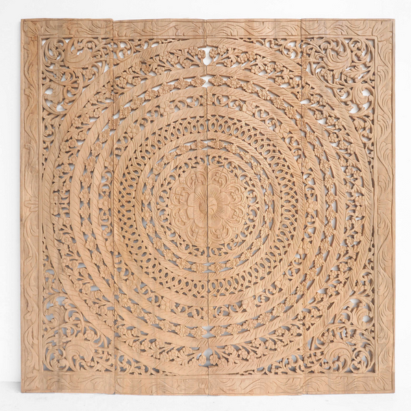 Ti Lo Su WaterfallCarved Wood Panel & Bed Headboard