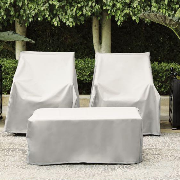 White Waterproof Outdoor Chairs Cover - Deep Ocean Armchair